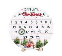 Countdown to Christmas Sign - Decorative Holiday Countdown Chalkboard, Wall Sign, Interactive 24 Day Display | Charming Seasonal Decor for Home, Classroom, Entrance