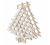 Countdown To Christmas With 24 Days Advent Calendar, Mini Wooden Wine Bottle Holder, Christmas Tree Stand Decoration, Alcohol Gift (A)