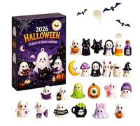 Countdown To Halloween Calendar 24 Pieces Scary Figurines Decorations