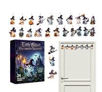 Countdown To Halloween Calendar 2D Flat Ghost Pendant Ornaments