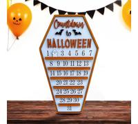 Countdown To Halloween Calendar 31 Days Wooden Bat Ghost DIY Moving Block