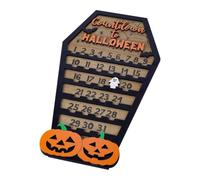 Countdown To Halloween Calendar Wooden Coffin Shape Festive Decorations