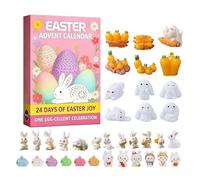 Countdown to the Easter Bunny Animals: Interactive 24-Day Calendar, Cute Collectible Figures, Detailed Craftsmanship, Rugged, Home Decor