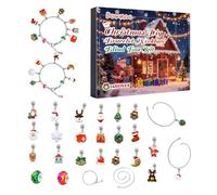 Countdown to the Holidays: Bracelet Making Kit Fun Christmas Activity for Girls, Teens and Daughters Perfect Party, Winter Celebration, Family Gathering, or Holiday Crafts