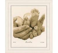 Vervaco Counted Cross Stitch Kit Baby Feet – Cotton, Assorted