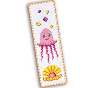 Counted Cross Stitch Kit 'Jellyfish' - DIY Embroidery Bookmark Under The Sea