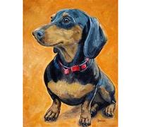 Counted Cross Stitch Kits For Adults Embroidery Animal Dachshund Diy 11Ct Cross Stitch Embroidery Kits Needlework Craft Set Printed Canvas Cotton Thread 11Ct 40X50Cm Stamped Cross Stitch Kit Pattern