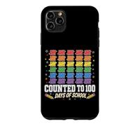 Counted To 100 Days Of School Tally Rainbow Kids Case for iPhone 11 Pro Max