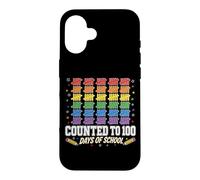 Counted To 100 Days Of School Tally Rainbow Kids Case for iPhone 16