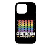Counted To 100 Days Of School Tally Rainbow Kids Case for iPhone 16 Pro