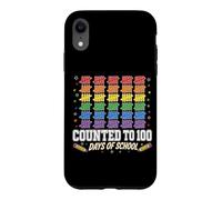 Counted To 100 Days Of School Tally Rainbow Kids Case for iPhone XR