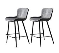 Counter Bar Stools Set of 2 Bar Vintage Counter Height Pub Kitchen Stool, Dining Room Furniture 330 Lbs Capacity,Black,75cm Sitting Height