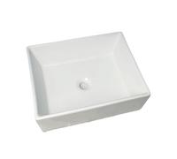 Counter Basin Modern Minimalist Home Balcony Ceramic Wash Basin Bathroom Square Flat Bottom Countertop Vessel Sinks