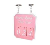 Counter Bookish Decor | Books In My Library Counting Ornament Sign Book NookDecor Bookshelf Decoration Read This Year, Personalised Hanging Bookshelf Sign