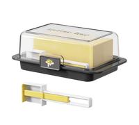 Counter Butter Keeper - Countertop Cover Dish Container | Easy Scoop Butter Keeper Tray with Countertop and Fridge Spreader Accommodates Sizes but Seals on Front and Back Keeps them Longer