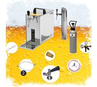 Counter complete set, beer dispenser - Lindr Pygmy 25 LE, 1-sided dry cooler, 30 liters / h, incl. Dispenser, Green Line 5 liter adapter