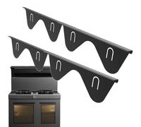 Counter Crevice Guard, stoves crevice covers | 2x covered with stainless steel cracks between stove and counter | Flexible length of 13.8-27.5 inches filled with kitchen baking space for