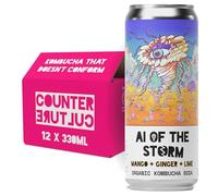 Counter Culture Kombucha Soda, Kombucha Soda, Loud Flavours & Low Calories, Probiotic Drink for Gut Health (12 x 330ml, Mango, Ginger & Lime)