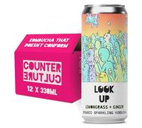 Counter Culture Kombucha Soda, Kombucha Soda, Loud Flavours & Low Calories, Probiotic Drink for Gut Health (12 x 330ml, Lemongrass & Ginger)