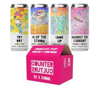 Counter Culture Kombucha Soda, Kombucha Soda, Loud Flavours & Low Calories, Probiotic Drink for Gut Health (12 x 330ml, Mixed Case)