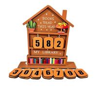 Counter for the Books Read This Year, Aesthetic Display and Reading Accessories for Reading, Reading Tracking Sign and Bookshelf Accessories, for Reader, Teacher, Student, Gift, Bookshelf, Writing