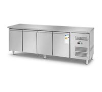 Counter Fridge 450 L 4 Compartments 227 x 64 cm Class B Stainless Steel Royal Catering - Commercial Cooling Benches by Silver