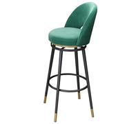 Counter Height Bar Stools, 360° Swivel with Backs, Upholstered Seat, Metal Frame & Footrest for Kitchen Island, Dining Room