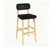Counter Height Bar Stools withBackrest Supports 250kg Easy to Clean Perfect for Kitchen Restaurant & Bar UseBlack 73cm Seat Height (Set of 2)