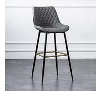 Counter Height Black PU Leather Bar Stools, Farmhouse Breakfast Bar Chairs with Back for Kitchen Island & Pub, 73cm Tall, Comfortable & Stylish Seating