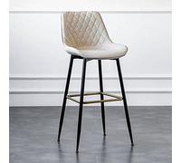 Counter Height PU Leather Bar Stools - Farmhouse Kitchen Island Chairs with Back, Stylish Black Breakfast Bar Seating, 73cm Tall for Pub & Dining Room