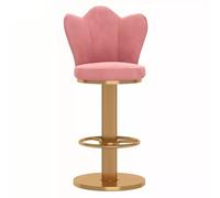 Counter Height Stools 360° Swivel Bar Stool Heavy Duty Breakfast Tall Chairs Height Adjustable Barstools, Screw Lift, Butterfly Backrest and Thick Legs (Pink,65-80cm(25.6-31.5''))
