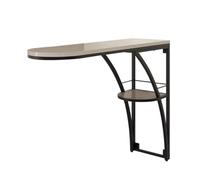 Counter Height Table Modern Living Room Bar Table Iron Double Layer Kitchen Dining Table For Narrow Spaces Pub Cocktail Table(Large)