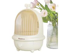 Counter Makeup Organizer - Large Capacity with Clear Lid,Makeup Holder Desk Organizer - for Perfume Lipstick Brushes Eyebrow Pencil Mascara Living Room Bedroom Dorm