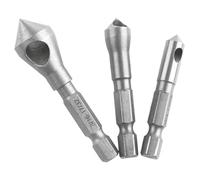Counter Sink Bit Set for Metal & Wood, 3Pcs Hex Shank Chamfer Deburring Drill Bits in Multiple Sizes