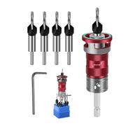 Counter Sink Drill Bit for Wood - Adjustable Depth Stop Carpentry Tools | Replaceable Woodworking Drill Bits | for Wood MDF Plywood Aluminum Nonferrous Metals