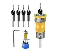 Counter Sink Drill Bit for Wood | Depth Stop Woodworking Tool - Steel Counter Sink Bit for Metal,for Carpenters MDF Aluminum Home Renovation
