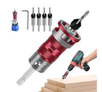 Counter Sink Drill Bit for Wood | with Adjustable Depth Stop | Replaceable Woodworking Drill Bits - for Wood MDF Plywood Aluminum Non-Ferrous Metals