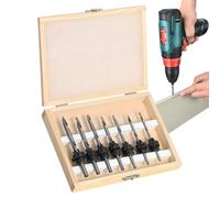 Counter Sink Drill Bits Sets | Screw Countersink Repair Tools, Counterbore Wood Drill Bits | for Furniture Wood Work Deck Building Cabinet Mechanics Woodworkers