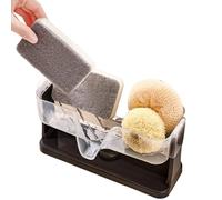 Counter Sponge Holder, Strong Suction, 24.4x12.4x13cm, Drainage Rack Shelf, Kitchen Sink Organizer, Quick Drainage, for Dishcloth, Shampoo, Soap, Washbasin