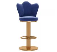 Counter Stools ° Swivel Bar Stool Heavy Duty Breakfast Tall Chairs Height Adjustable Barstools, Screw Lift, Butterfly Backrest and Thick Legs (Blue,65-80cm(25.6-31.5''))
