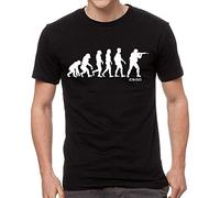 Counter Strike Global Offensive Player Darwin Evolution Cs Go Men's T-Shirt Black Unisex Tee M