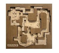Counter Strike Wooden Wall Art - Wooden Map CS Mirage, Laser Cut Gaming Decor, Gamer Gift for CS Fans, Unique Map Poster (Venge)