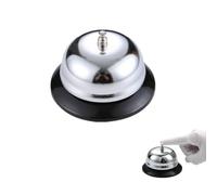 Counter Top Bell 8.5 * 5.5cm Hand Held Desk Service Bell Stainless Steel Reception Bells for Hotels Restaurants Concierge Area Schools Bar Pet Training