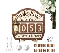 Counter Tracker for Books Beds, Decor for Library, Hanging Counter for Tracking Readings - For Library Room Desk Corner Club Readers Teachers Women Librarians Book Lovers