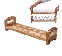 Counter Wooden Egg Holder, Storage Tray Egg Collection Rack, Rustic Kitchen Decoration Space Saving Versatile for Dining Table Home for Easy Movement and Efficient Organisation