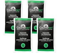 Counteract 4OZ-B4 Centrifugal Force Tire/Wheel Balancing Beads - Off-Road Vehicles, Light Duty Truck Tires, (4) 4oz Balance Bead Bags, (4) Valve Caps and Cores