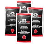 Counteract 8OZ-B4 Centrifugal Force Tire/Wheel Balancing Beads - Off-Road Vehicles, Light/Medium Duty Truck Tires, (4) 8oz Balance Bead Bags, (4) Valve Caps and Cores