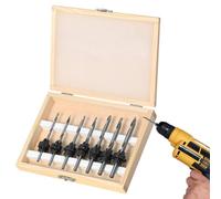 Countersink Bit Set - Screw Countersink Repair Tools, Drill Bit with Storage Box | for Cabinet Furniture Home Repair Deck Building Mechanics Carpentry