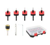 Countersink Bit Set - Tapered Drill Bit Set | Adjustable Depth 1/4 Inch Hex Shank with Limiter Quick Change Hole Opening Tool for Furniture Making Electrical Work