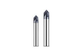 Countersink bits HRC65 Carbide Chamfer Milling Corner Tungsten Solid Chamfering Mill V Groove Router 90 Degree 2 3 4 Flute End(3XR90X50LX3F)
